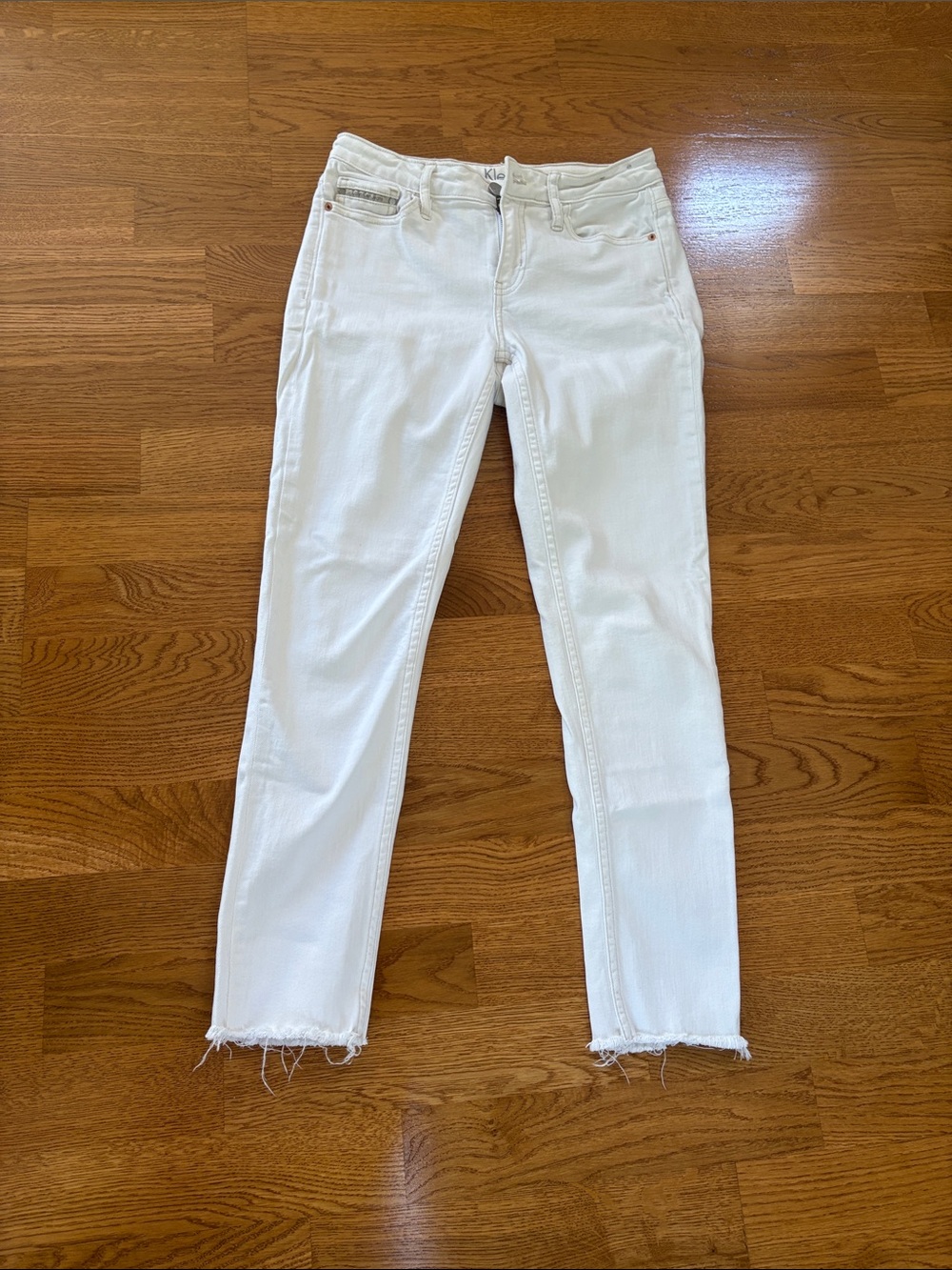 White Calvin Klein Ankle Skinny Jeans